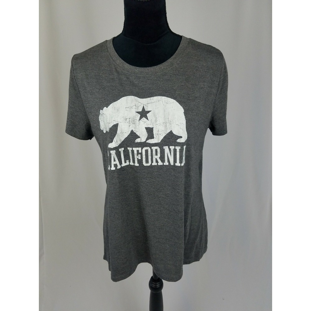 Modern Lux women XL California print r-shirt short sleeve gray gorpcore Outdoor